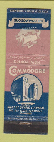 Matchbook Cover - Commodore Hotel New York City WEAR