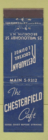 Matchbook Cover - Chesterfield Cafe Brooklyn NY