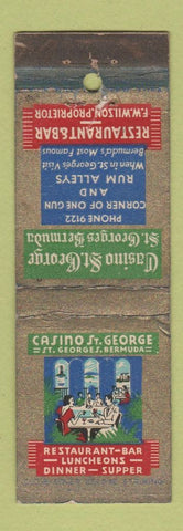 Matchbook Cover - Casino St George Bermuda feature WORN