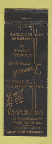 Matchbook Cover - Napoleon's Washington DC French Restaurant WEAR