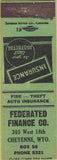 Matchbook Cover - Federated Finance Co Cheyenne WY