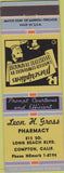 Matchbook Cover - Gross Pharmacy Compton CA
