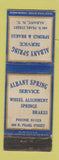 Matchbook Cover - Albany Spring Service NY WEAR