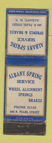 Matchbook Cover - Albany Spring Service NY WEAR