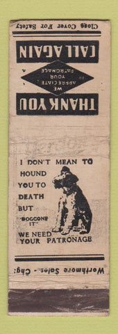 Matchbook Cover - Rap A Pak Cigarette protector WORN