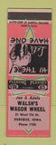 Matchbook Cover - Walsh's Wagon Wheel Dubuque IA low phone #