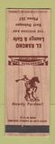 Matchbook Cover - El Rancho Lounge Cafe East Dubuque IL low phone #