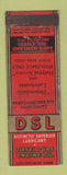 Matchbook Cover Distinct Superior Lubricant Davis Howland oil Rochester NY WORN