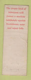 Matchbook Cover Distinct Superior Lubricant Davis Howland oil Rochester NY WORN