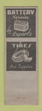 Matchbook Cover - US Tires Dennis & Jarvis Macon GA