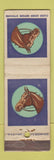 Matchbook Cover - Lion Match Horse Scene WEAR