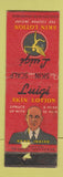 Matchbook Cover - Luigi Skin Lotion girlie POOR STRIKER AREA