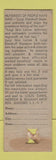Matchbook Cover - Luigi Skin Lotion girlie POOR STRIKER AREA