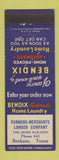 Matchbook Cover - Bendix Home Laundry Farmers Merchants Lumber Breham TX