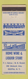 Matchbook Cover - Home Wine and Liquor Store Scotia NY