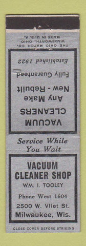 Matchbook Cover - Vacuum Claner Shop Milwaukee WI