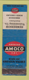 Matchbook Cover - Amoco oil gas Henderson Vulcanizing Henderson NC WORN
