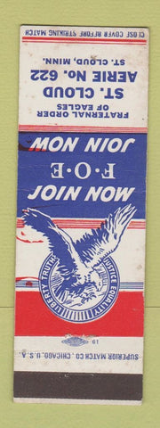 Matchbook Cover - Eagles Club St Cloud MN WEAR