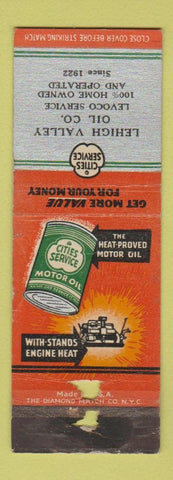 Matchbook Cover - Lehigh Valley Oil Cities oil gas POOR
