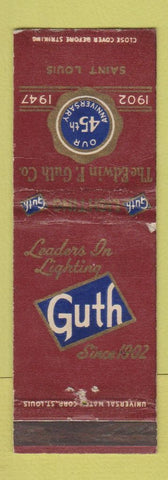 Matchbook Cover - Edwin Guth Company St Louis MO Lighting 1947 WEAR