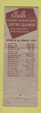 Matchbook Cover - Edwin Guth Company St Louis MO Lighting 1947 WEAR