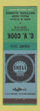 Matchbook Cover - Shell oil gas CV Cook Mattoon IL low phone #