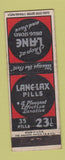 Matchbook Cover - Lane Lax Pills Laxative Drug Stores
