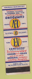 Matchbook Cover - LV Compound Ell Vee Products Nashville TN cold medicine WEAR
