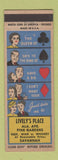 Matchbook Cover - Lively's Place Savannah GA