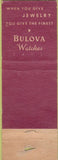 Matchbook Cover - Bulova Watches Ocala FL