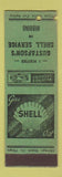 Matchbook Cover - Shell oil gas Hibbing MN Gustafson's SAMPLE WEAR