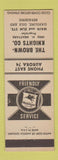 Matchbook Cover - Mobil oil gas Brown Knights  East Aurora NY