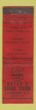 Matchbook Cover - Mobil oil gas Hatch's Cambridge NY low phone # MERCHANTS WORN