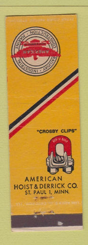 Matchbook Cover - American Hoist Derrick St Paul MN