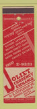 Matchbook Cover - Joliet Currency Exchange Woodruff Hotel Joliet IL