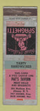 Matchbook Cover - Pat's Tavern Albany NY WORN
