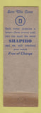 Matchbook Cover - Shapiro Jewelers Albany Newburgh NY