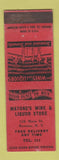 Matchbook Cover - Mayone's Wine Liquor Store Ravena NY RED