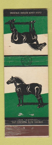 Matchbook Cover - Black Horse Ale Beer Canada tax stamp