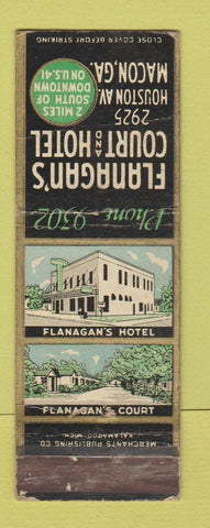 Matchbook Cover - Flanagan's Court and Hotel Macon GA WEAR