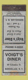 Matchbook Cover - Voigt's Diner Rensselaer NY WORN