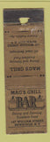 Matchbook Cover - Mag'c Grill Bar Newburgh NY POOR STRIKER AREA