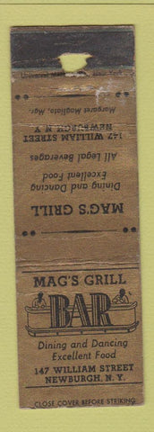 Matchbook Cover - Mag'c Grill Bar Newburgh NY POOR STRIKER AREA
