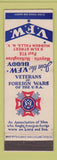 Matchbook Cover - VFW Hudson Falls NY
