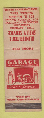 Matchbook Cover - Klinefelter's Skelly oil gas Wichita KS