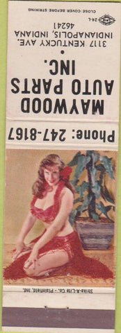 Matchbook Cover - Maywood Auto Parts Indianapolis IN pinup