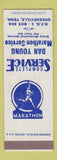 Matchbook Cover - Marathon oil gas Dan Young Greeneville TN SAMPLE WEAR