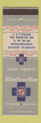 Matchbook Cover - Blue Cross Plan Blue Shield Buffalo NY