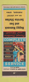 Matchbook Cover - Happy Hancock Son oil gas Dubuque IA
