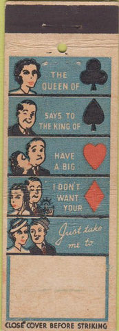 Matchbook Cover - Playing Card Wording BLANK